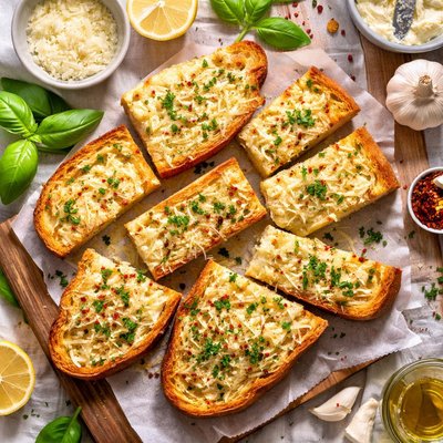 Image of Delicious Buttered Parmesan Bread