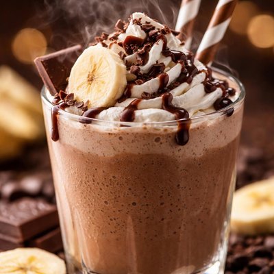 Image of Delicious Chocolate Banana Milkshake