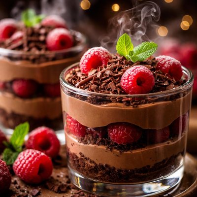 Image of Delicious Chocolate Raspberry Parfaits