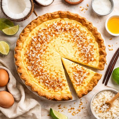 Image of Delicious Coconut Custard Pie