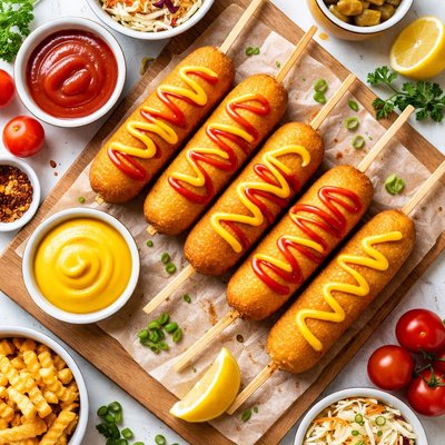 Image of Delicious Corn Dogs