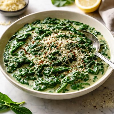 Image of Delicious Creamed Spinach