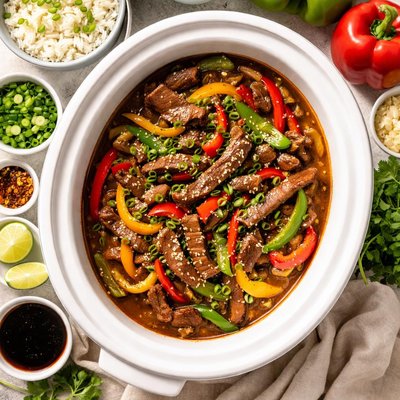Image of Delicious Crock Pot Pepper Steak