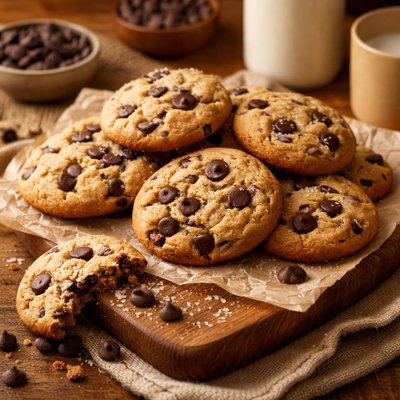 Image of Delicious Easy Crispy or Chewy Chocolate Chip Oil Cookies