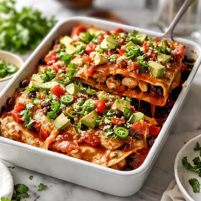 Image of Delicious Enchilada Layered Dish