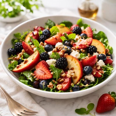 Image of Delicious Fruit and Cheese Salad