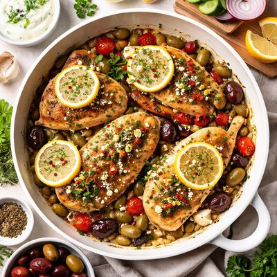 Image of Delicious Greek Garlic Chicken