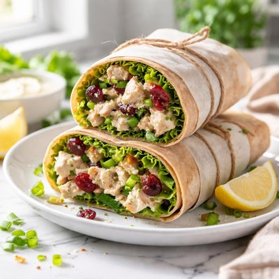 Image of Delicious Homemade Chicken Salad Wraps