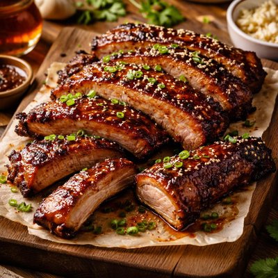 Image of Delicious Honey and Hoisin Pork Ribs