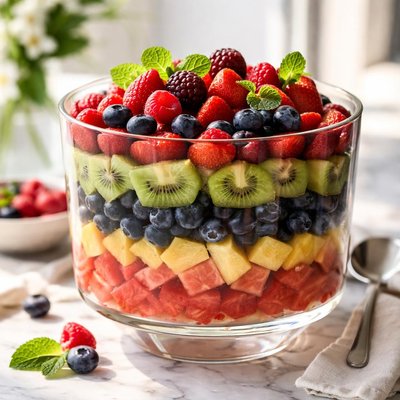 Image of Delicious Layered Fruit Salad