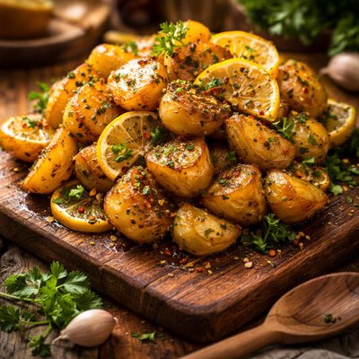 Image of Delicious Lemon Roast Potatoes