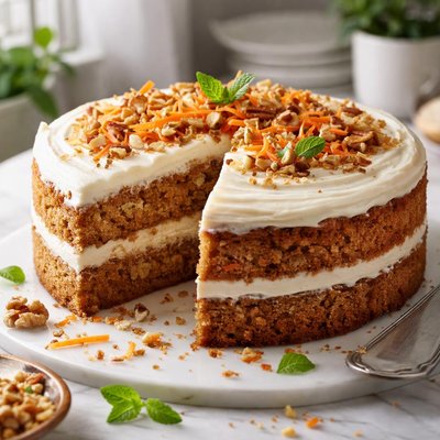 Image of Delicious Low Fat Carrot Cake