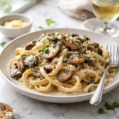 Image of Delicious Mushroom Alfredo