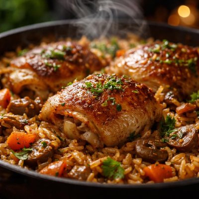 Image of Delicious One Pot Casserole Chicken Thighs