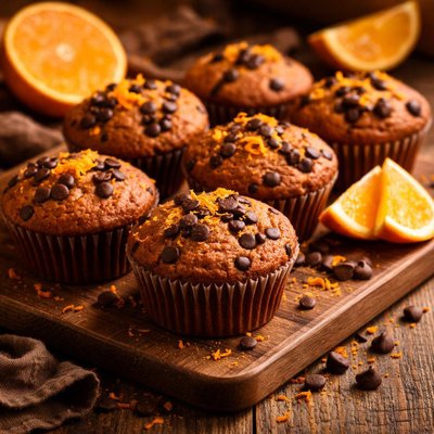 Image of Delicious Orange Chocolate Muffins