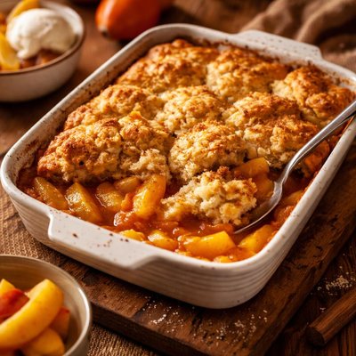Image of Delicious Peach Cobbler