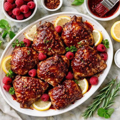Image of Delicious Raspberry Glazed Grilled Chicken