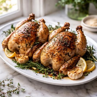 Image of Delicious Roast Chicken or Turkey Cornish Hens Etc