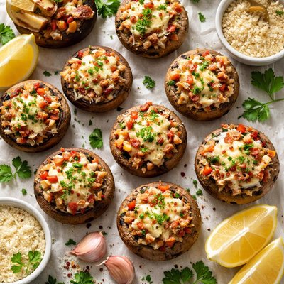 Image of Delicious Stuffed Mushrooms