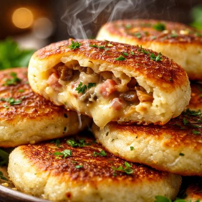 Image of Delicious Stuffed Potato Pancakes