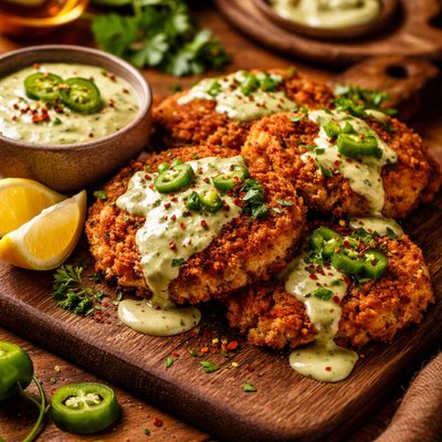 Image of Delicious Tuna Cakes with Spicy Jalapeno Sauce