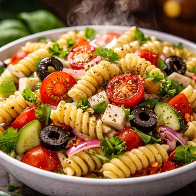 Image of Delicious Veggie Italian Pasta Salad