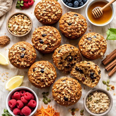 Image of Delicious Whole Grain Muffins