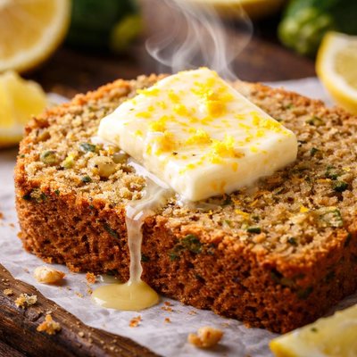 Image of Delicious Zucchini Bread with Superb Lemon Butter