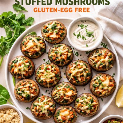 Image of Delish Stuffed Mushrooms Gluten Egg Free