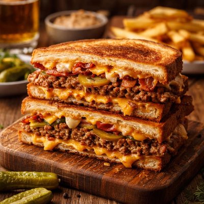 Image of Deluxe Cheeseburger Melt