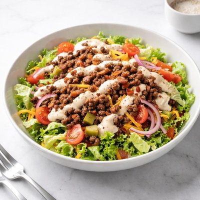 Image of Deluxe Cheeseburger Salad