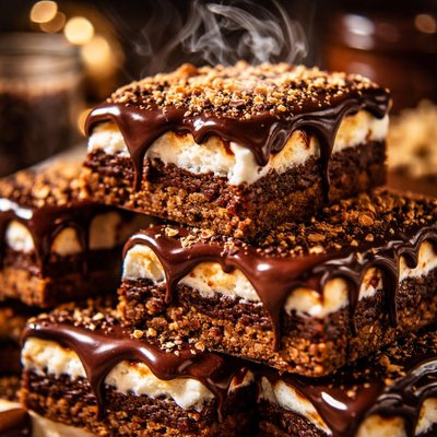Image of Deluxe Chocolate Marshmallow Bars Decadent