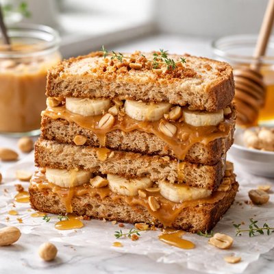 Image of Deluxe Peanut Butter Honey Sandwich