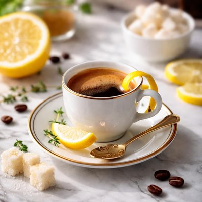 Image of Demitasse Petite Coffee with a Lemon Twist