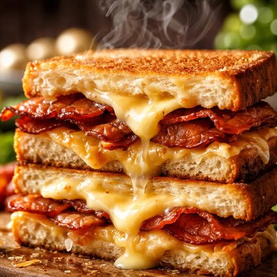 Image of Denmark Delight Grilled Cheese with Crispy Bacon