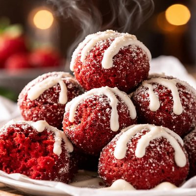 Image of Dennys Red Velvet Puppies with Cream Cheese Icing