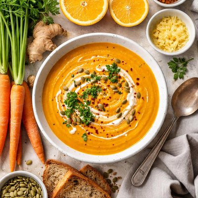 Image of Detox Carrot Orange and Ginger Soup