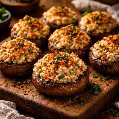 Image of Deviled Crab Stuffed Mushrooms