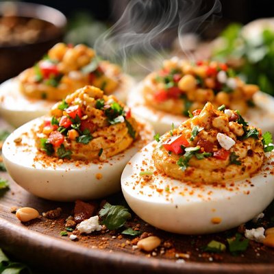Image of Deviled Eggs Moroccan Style
