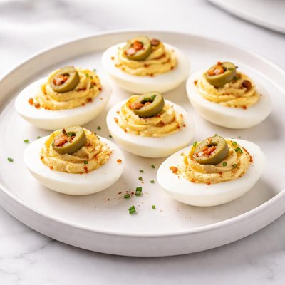 Image of Deviled Eggs with Green Olives