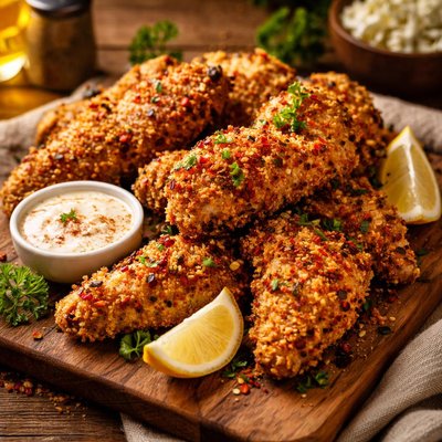 Image of Deviled Oven Fried Chicken