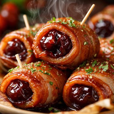 Image of Devilishly Delicious Bacon and Cherry Roll Ups