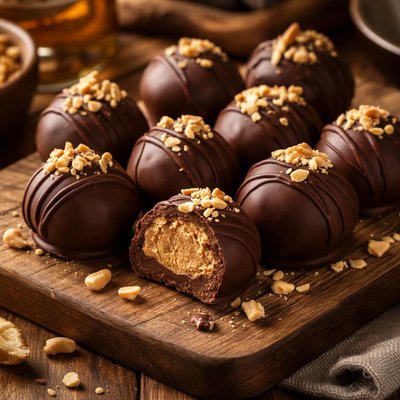 Image of Diabetic Chocolate and Peanut Butter Truffles