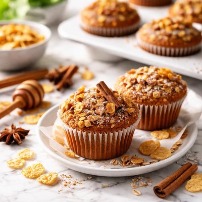 Image of Diabetic Cornflake Spice Muffins
