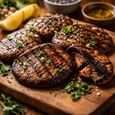 Image of Diabetic Low Fat Grilled Portabella Mushrooms