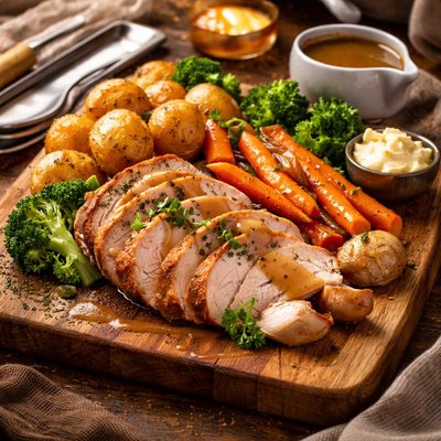 Image of Diabetic Low Fat Savoury Sunday Roast