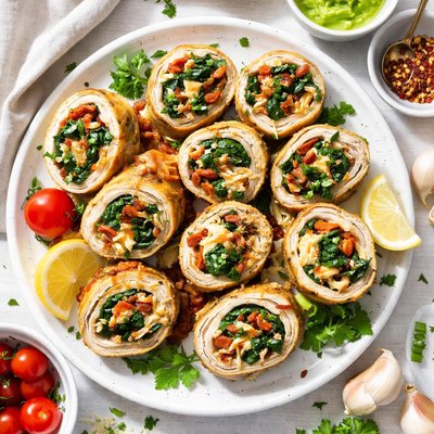 Image of Diabetic Spinach Chicken Rollups