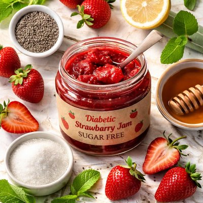 Image of Diabetic Strawberry Jam Sugar Free