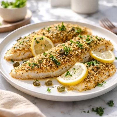 Image of Dijon Baked Flounder