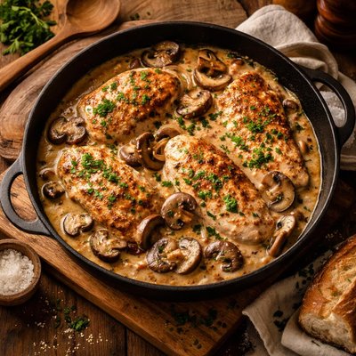 Image of Dijon Chicken Mushroom Stroganoff